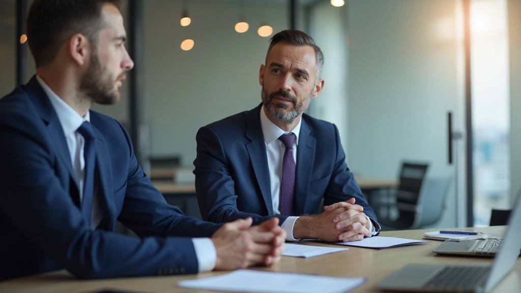 Профессиональный бизнесмен проводит переговоры в конференц-зале