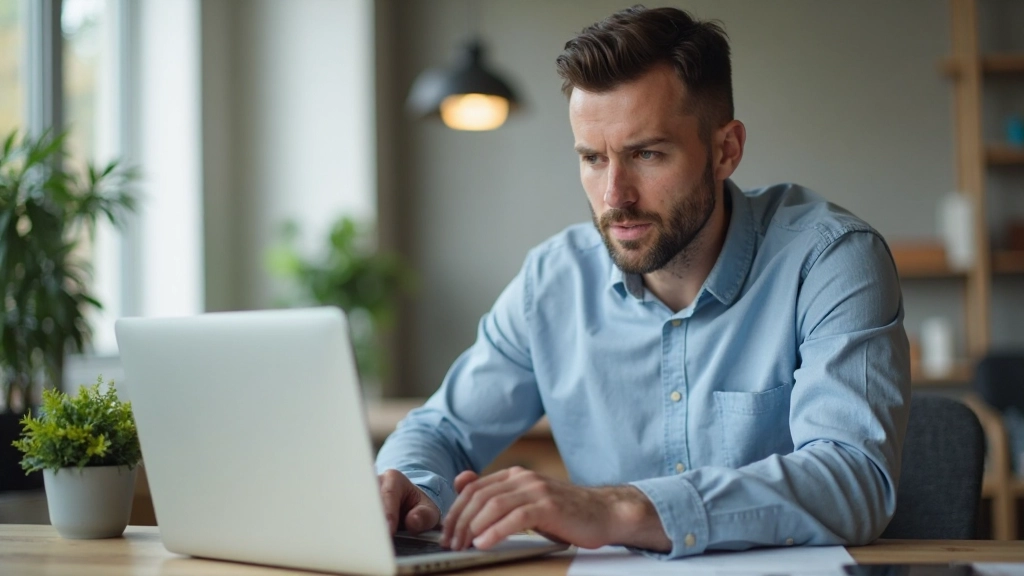 Человек, изучающий данные о зарплатах на экране компьютера